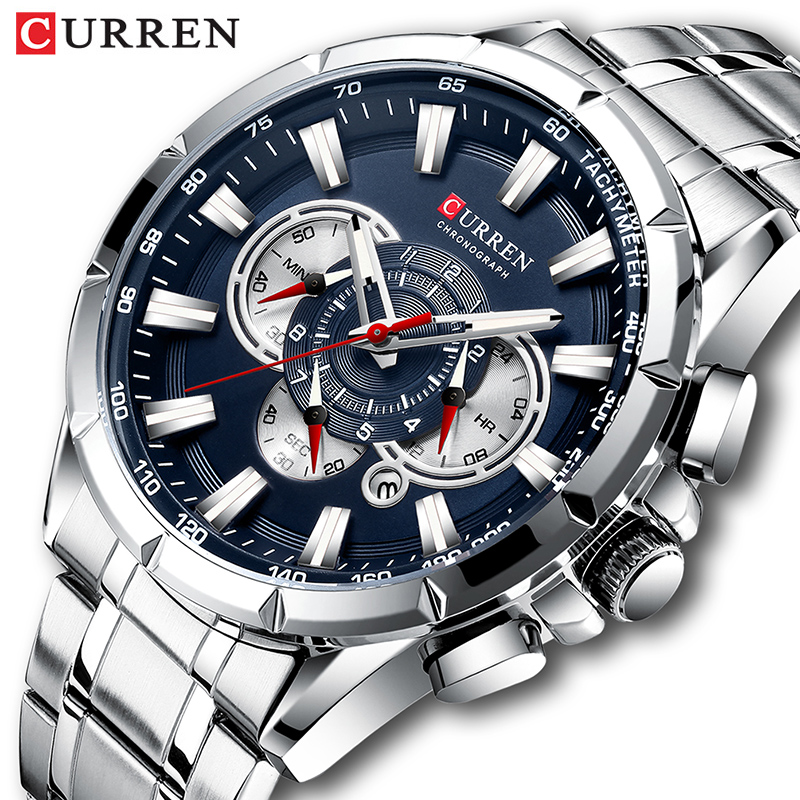Luxury Watch Exhibition - Reloj de pulsera CURREN para hombre,