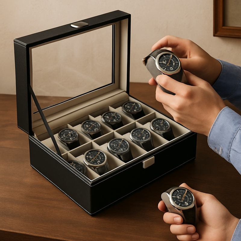 Luxury Watch Packaging Box - Caja de Exhibición de Cuero PU