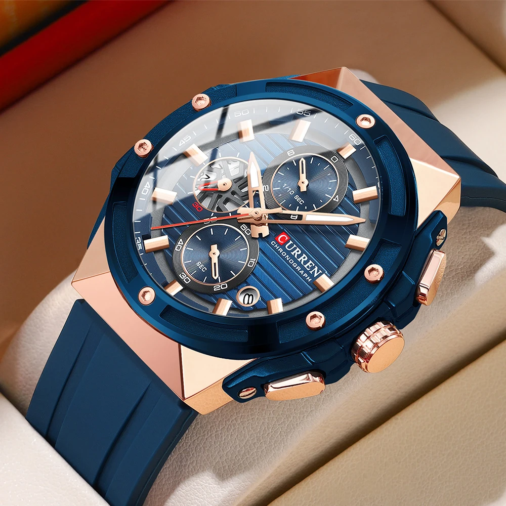 Luxury Watch Hublot - CURREN Reloj de cuarzo con cronógrafo
