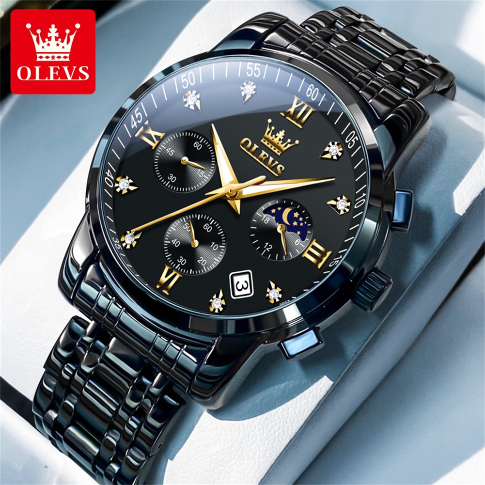 Luxury Watch Exhibition - OLEVS Relojes populares para hombre, reloj