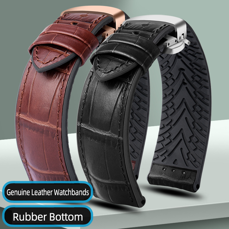 Luxury Watch Class - Correas de reloj de cuero genuino,