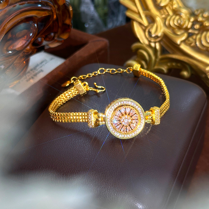 Compass Watch Luxury - Reloj Pulsera de Lujo con Incrustaciones