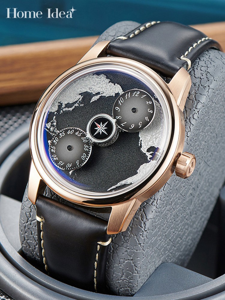 Compass Watch Luxury - Relojes de Pulsera Mecánicos Automáticos Blue