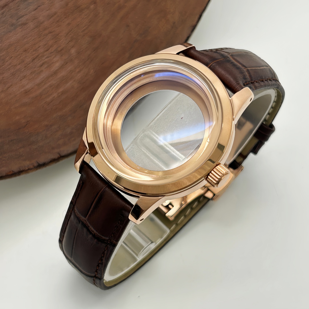 Bronze Case Watch - Correa de Cuero con Hebilla Doble