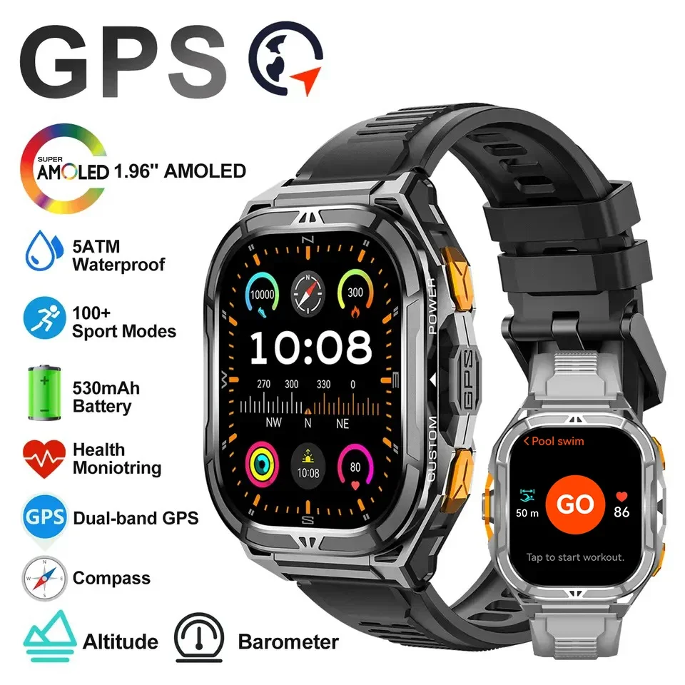 Compass Watch Luxury - Reloj Inteligente AMOLED de Lujo con