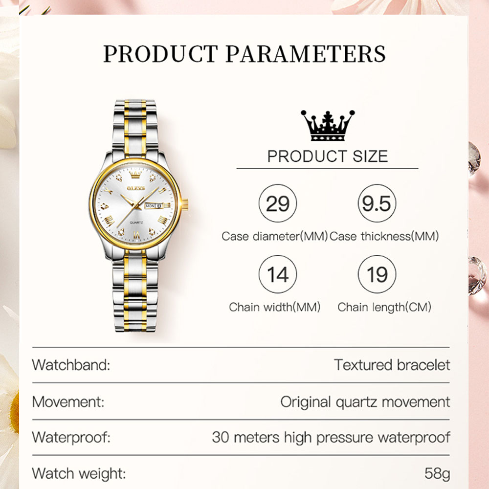 OLEVS-reloj de cuarzo resisten - Luxury Watch Brand For Women reseña y precio