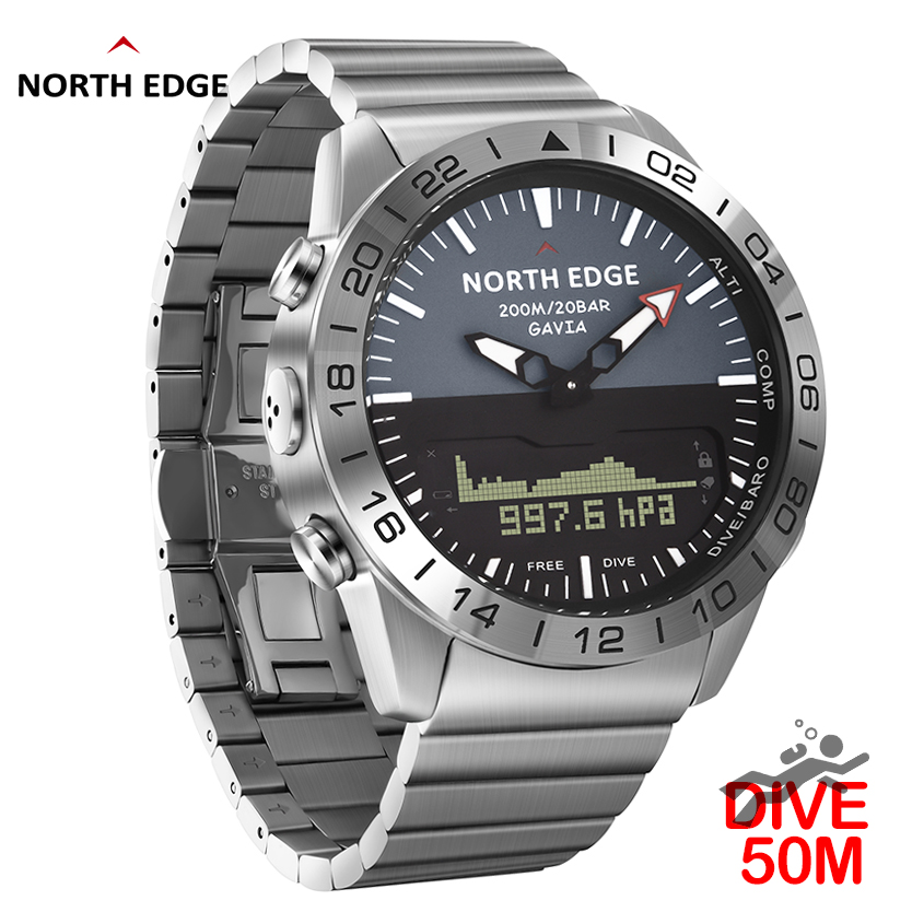 Reloj de buceo NORTH EDGE para - Compass Watch Luxury reseña y precio