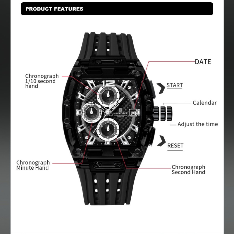 Reloj NAVIFORCE para Hombre, 5 - Luxury Watch Box reseña y precio
