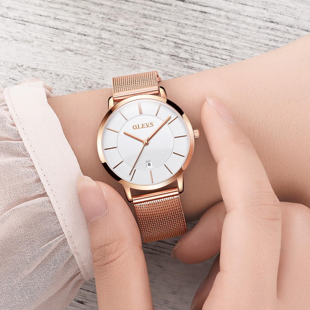OLEVS-relojes de cuarzo para m - Luxury Watch Packaging Box reseña y precio