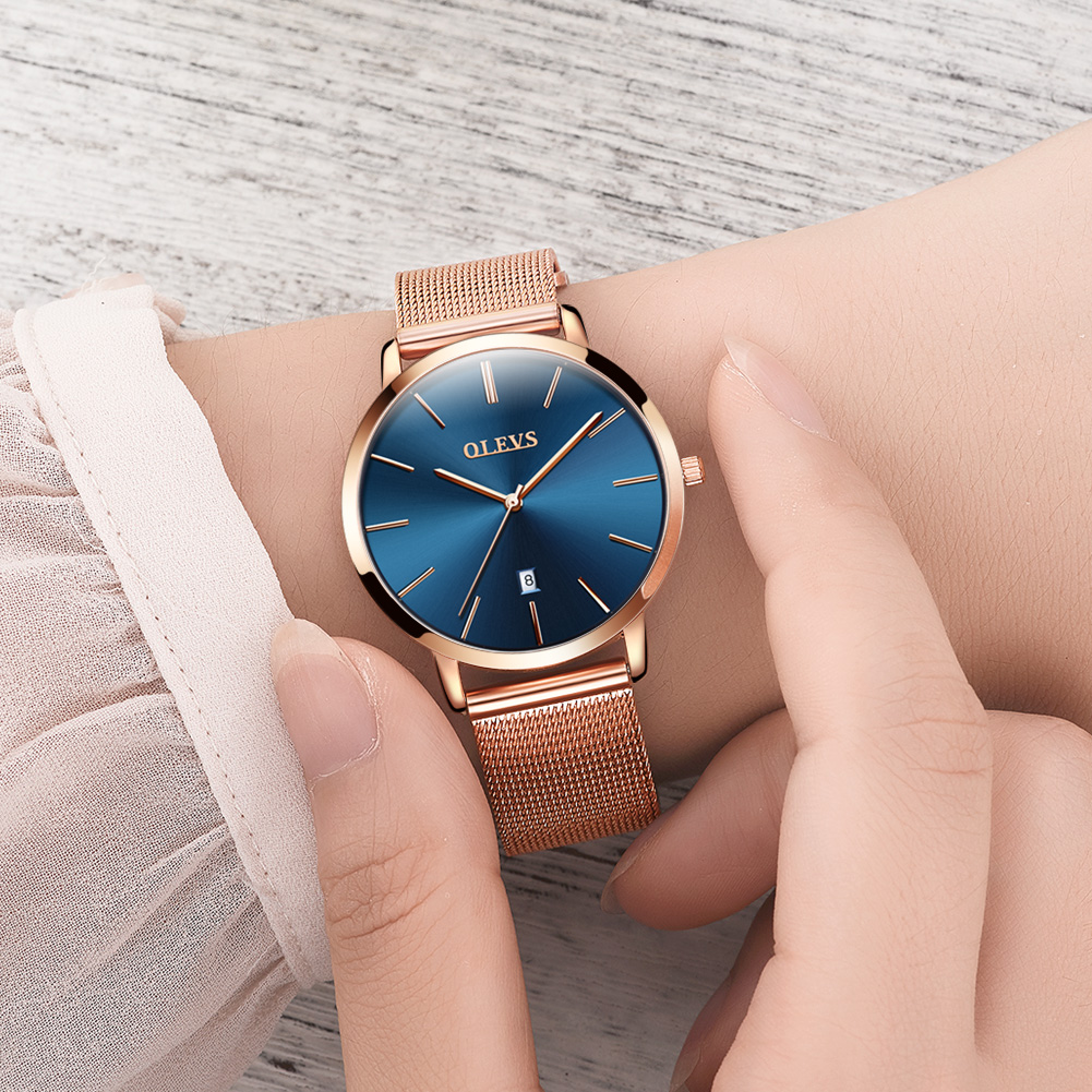 OLEVS-relojes de cuarzo para m - Luxury Watch Packaging Box reseña y precio