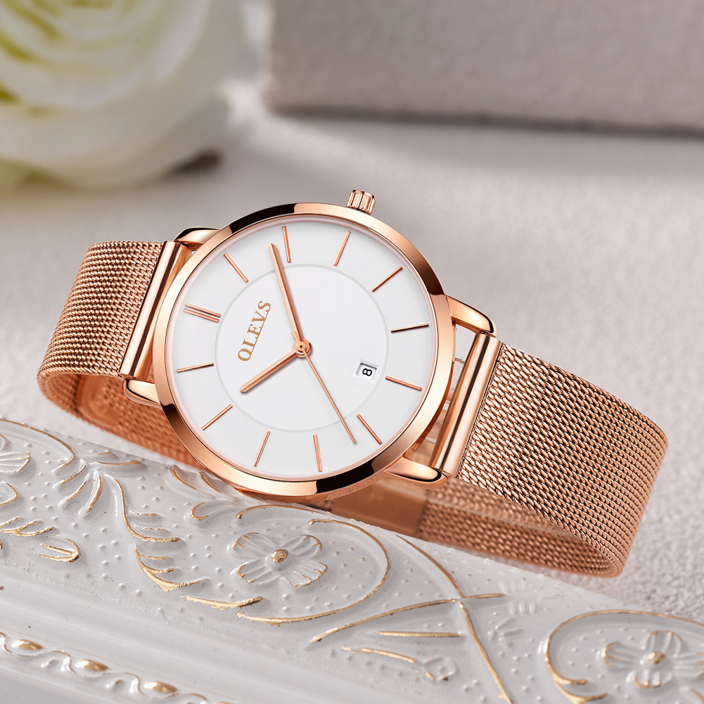 OLEVS-relojes de cuarzo para m - Luxury Watch Packaging Box reseña y precio