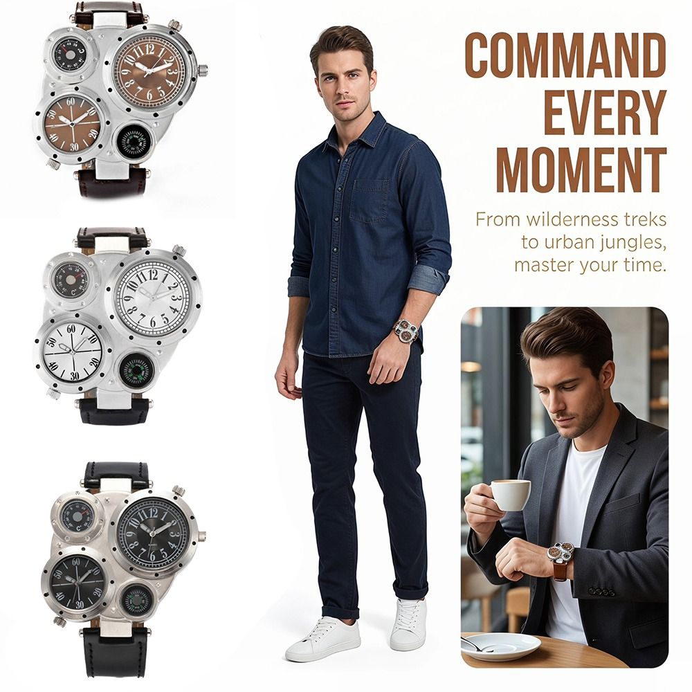 Reloj de Pulsera de Cuero PU d - Compass Watch Luxury reseña y precio