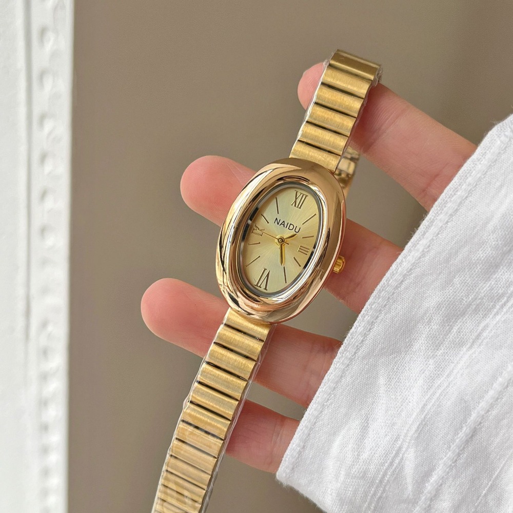 Reloj de cuarzo ovalado dorado - Luxury Watch Brand For Women reseña y precio