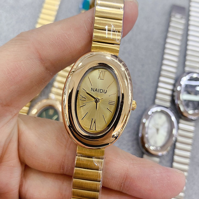 Reloj de cuarzo ovalado dorado - Luxury Watch Brand For Women reseña y precio