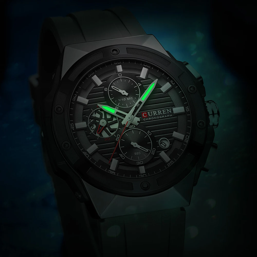 CURREN Reloj de cuarzo con cro - Luxury Watch Hublot reseña y precio