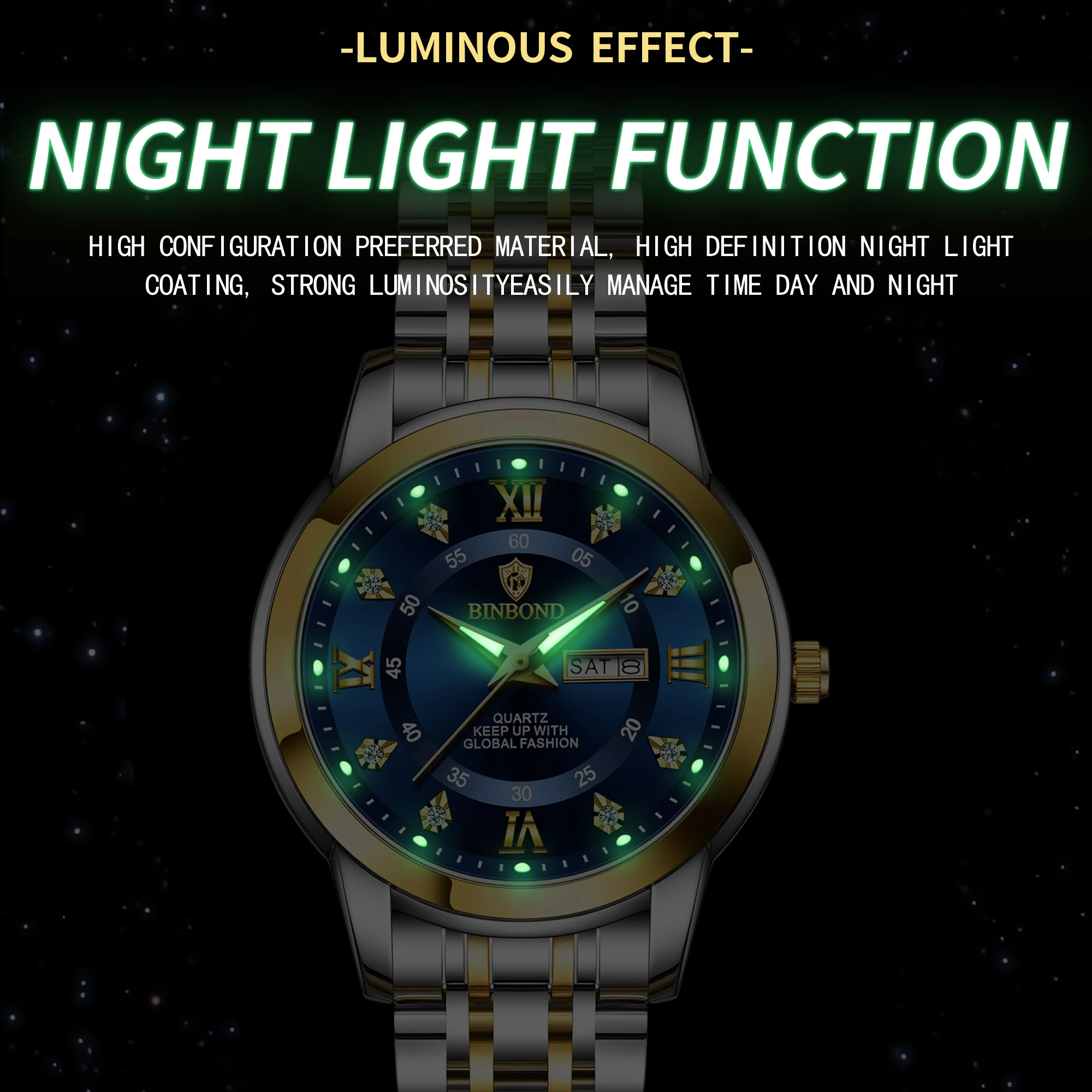 BINBOND B7169, relojes de cuar - Luxury Watch Exhibition reseña y precio