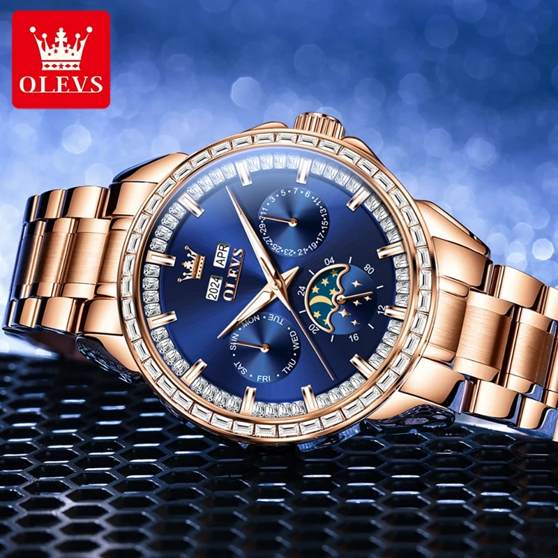 OLEVS 6695 nuevos relojes para - Compass Watch Luxury reseña y precio
