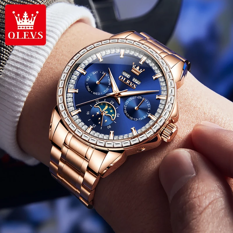OLEVS 6695 nuevos relojes para - Compass Watch Luxury reseña y precio