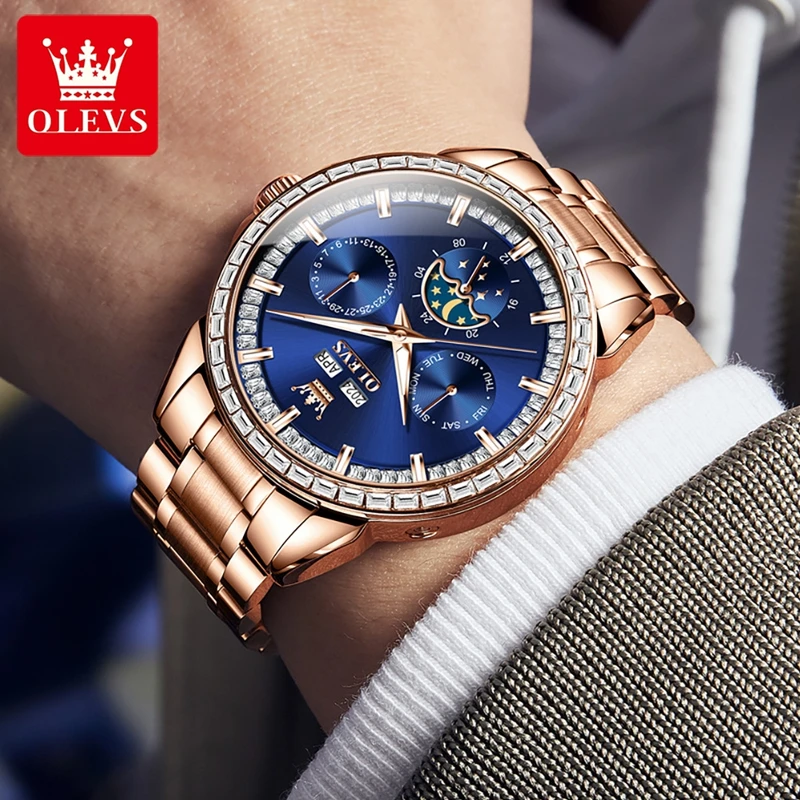 OLEVS 6695 nuevos relojes para - Compass Watch Luxury reseña y precio