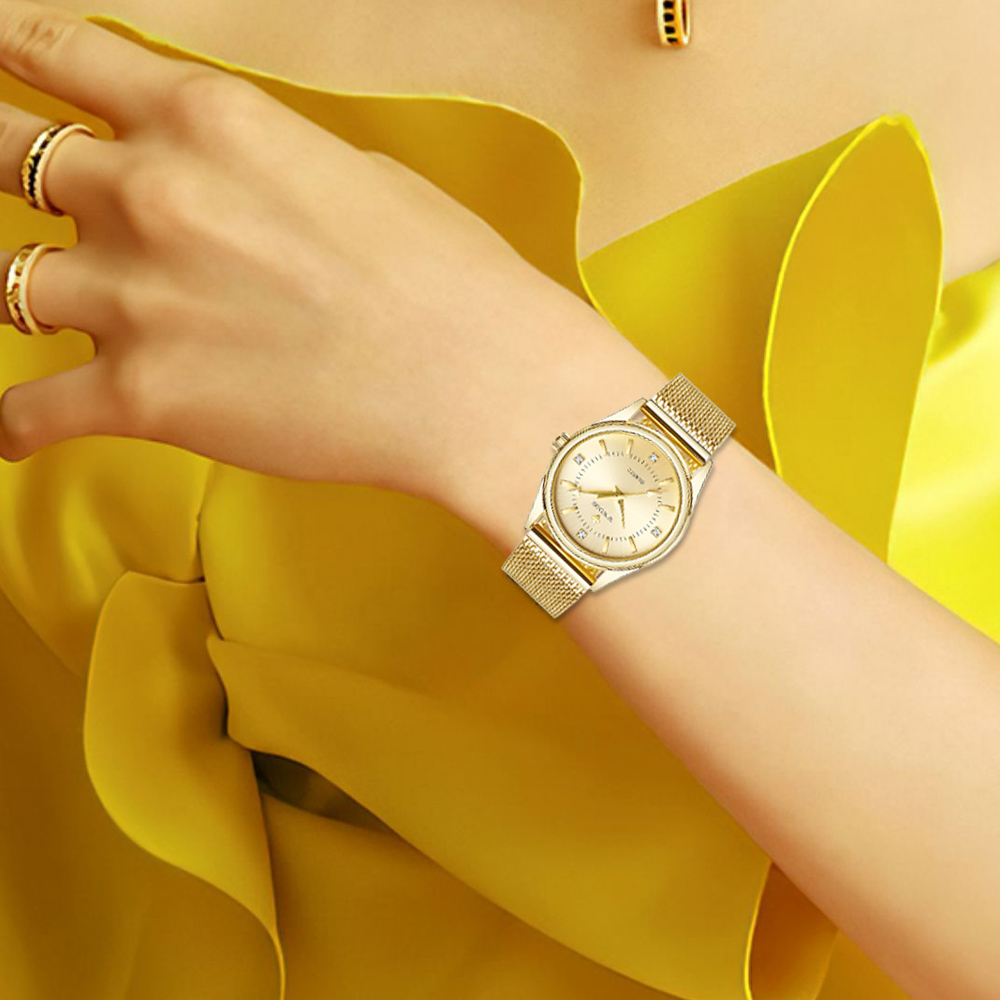 WWOOR, reloj dorado de marca d - Luxury Watch Brand For Women reseña y precio